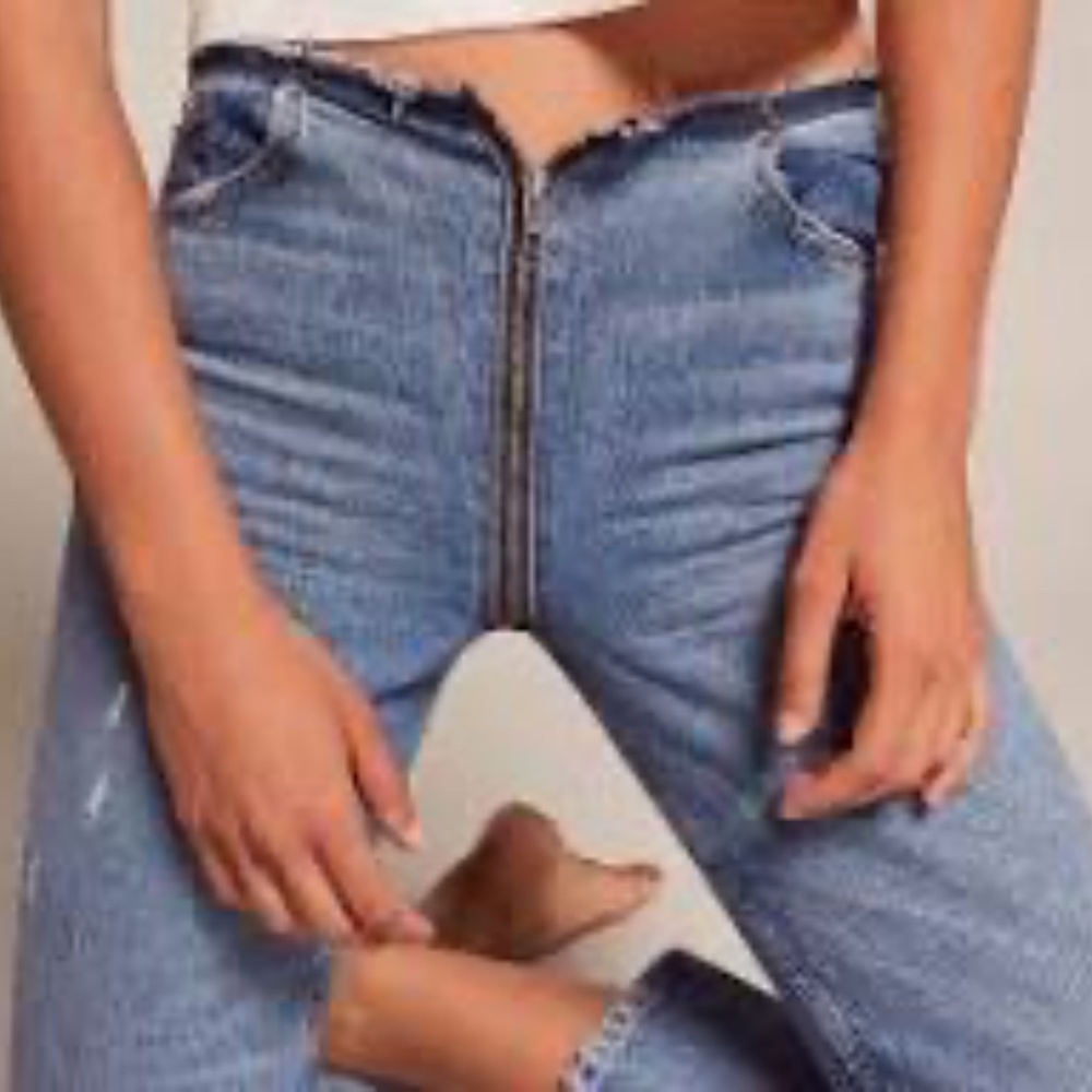 Reformation crotch zip jeans